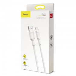 Baseus Double Ring USB-C Cable to Huawei SuperCharge 5A 1m - White