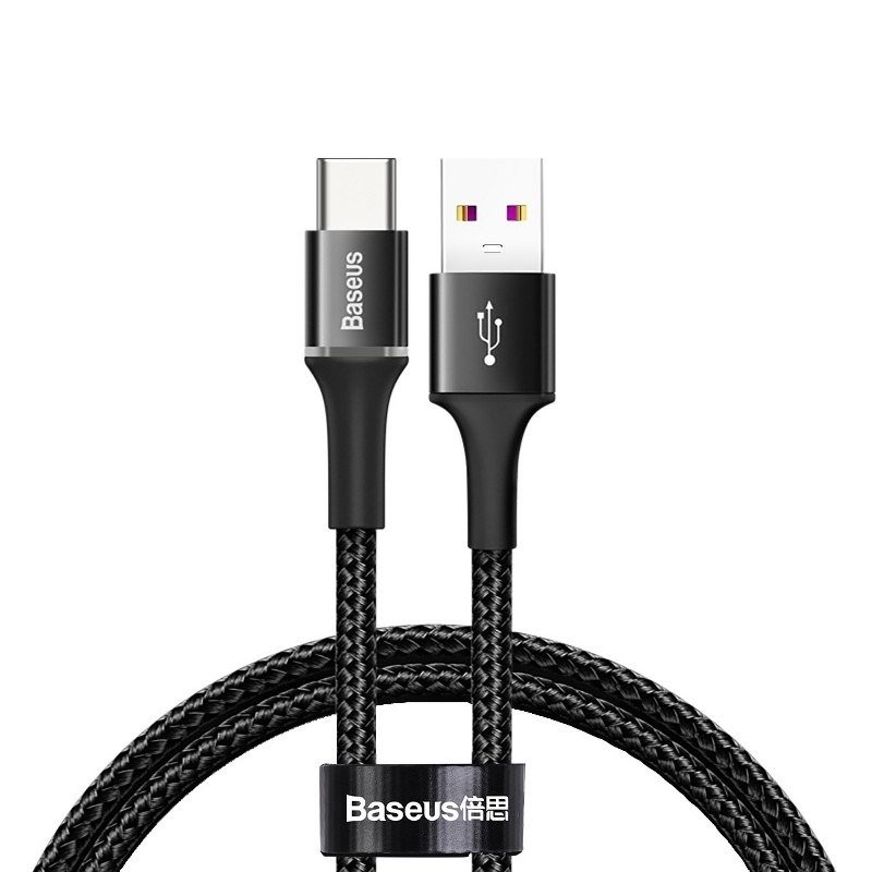 Baseus halo data HW flash charge cable USB For Type-C 40W 0.5m Black