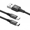 Kabel USB-C Baseus Rapid 2w1 Lightning / Micro 3A 1,2m (czarno-złoty)
