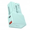 Baseus universal charger, QC 3.0, PD, USB + USB-C, 100-240V, 18W, EU/US/UK/AU (blue)