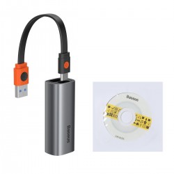Baseus Steel Cannon USB-C - LAN, Gigabit network adapter (grey)