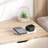 2in1 Baseus Planet wireless induction charger, smartphone + Apple Watch, 24W (white)