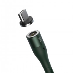 USB magnetic cable - Micro USB Baseus Zinc 2.1A 1m (green)