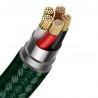 USB magnetic cable - USB-C Baseus Zinc 5A 1m (green)