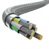 Baseus Flash Series Fast Charging Data Cable with Square Lenovo Head Type-C to C+DC 100W 2m Grey