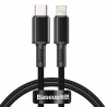 Baseus High Density Braided Cable Type-C to Lightning, PD,  20W, 2m (Black)
