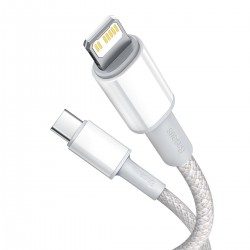 Baseus High Density Braided Cable Type-C to Lightning, PD,  20W, 1m (white)