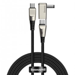 Baseus Flash Series Fast Charging Data Cable with round type Head Type-C to C+DC 100W 2m (black)