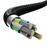 Baseus Flash Series Fast Charging Data Cable with round type Head Type-C to C+DC 100W 2m (black)