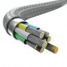 Baseus Flash Series Fast Charging Data Cable with round type Head Type-C to C+DC 100W 2m (grey)