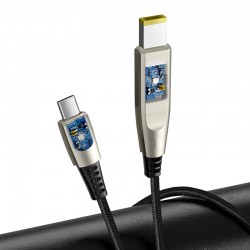 Baseus Flash Series Fast Charging Data Cable with Square Lenovo Head Type-C to C+DC 100W 2m Black