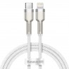 USB-C cable for Lightning Baseus Cafule, PD, 20W, 1m (white)