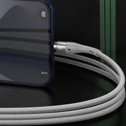 USB magnetic cable - Lightning Baseus Zinc 2.4A 1m (green)
