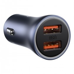 Baseus Golden Contactor Pro car charger, 2x USB, QC SCP, 40W (gray)
