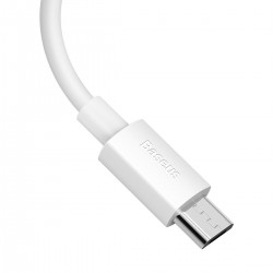 Baseus Simple Wisdom Data Cable Kit USB to Micro 2.1A (2PCS/Set) 1.5m White