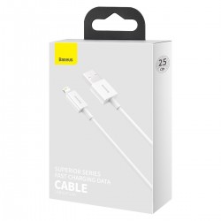 Baseus Superior Series Cable USB to Lightning, 2.4A, 0,25m (white)