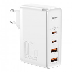 Baseus GaN2 Pro Quick Travel Charger 2x USB + 2x USB-C, 100W, EU (white)