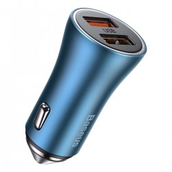 Baseus Golden Contactor Pro car charger, 2x USB, QC SCP, 40W (blue)