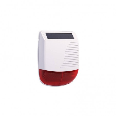 Sirena Stroboscopica Solare Wireless 433 MHz Per Esterni, Impermeabile, Allarme Luce Per Sicurezza Domestica, Facile Installazione