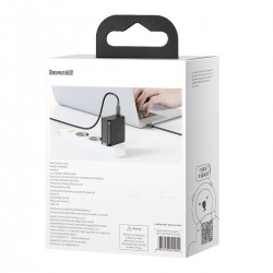 Baseus GaN2 Fast Charger 1C 100W with USB-C cable for USB-C 5A, 1,5m (black)