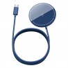 Baseus Simple Mini magnetic induction wireless charger, MagSafe, 15W (blue)