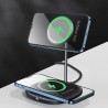 Baseus Swan MagSafe Magnetic Stand with Wireless Charger for iPhone 12 (black) + 24W charger (black)