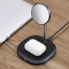 Baseus Swan MagSafe Magnetic Stand with Wireless Charger for iPhone 12 (black) + 24W charger (black)