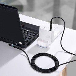 Baseus Zinc Magnetic Cable, USB-C to DC 100W, PD, 2m, angled (black)