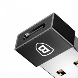 Baseus Exquisite USB to USB-C 2.4A Adapter (black)