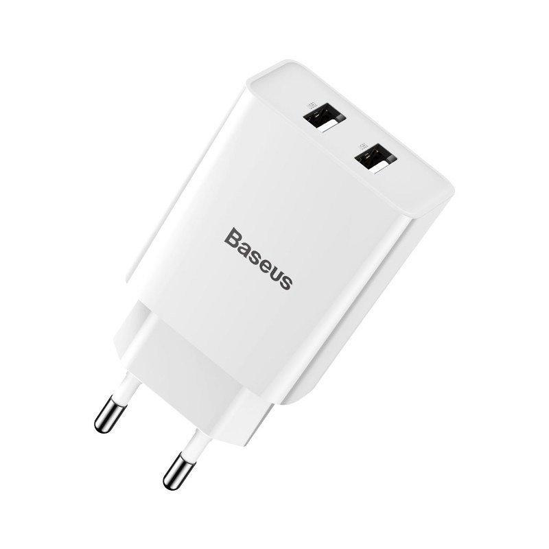 Baseus Speed Mini Dual U Charger 10.5W (EU) White