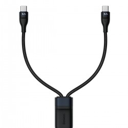 Baseus Flash Series 2-in-1 Cable Type-c to 2x Type-C, 100W, 1.5m Black