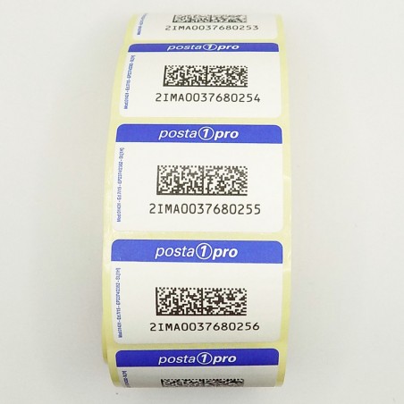 100 etichette Posta 1 Pro adesive tagliandi codici QR tracciamento postale rullo