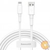 Baseus Mini USB Lightning Cable 2.4A 1m (White)