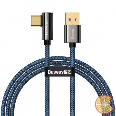 Cable USB to USB-C Baseus Legend Series, 66W, 1m (blue)