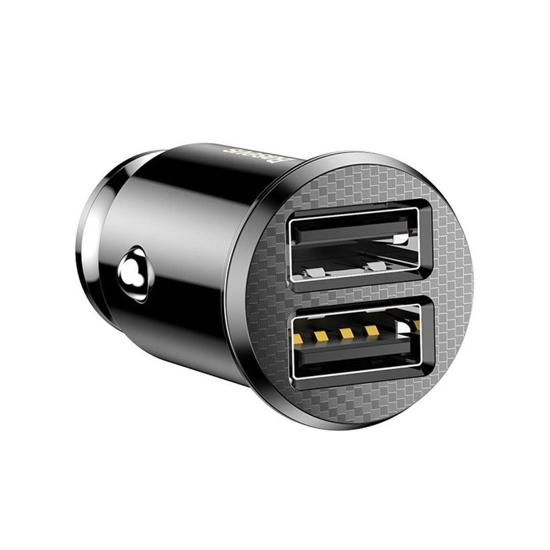 Baseus Grain Car Charger 2x USB 5V 3.1A (black)