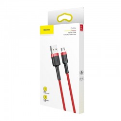 Cavo USB a Micro USB Baseus Cafule 1.5A 2m ricarica e trasmissione dati nylon antigroviglio (rosso)