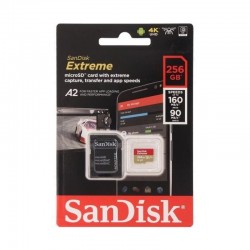 Memory card SanDisk microSDXC Extreme 256GB 160/90 MB/s V30 A2 U3 4K (SDSQXA1-256G-GN6MA)