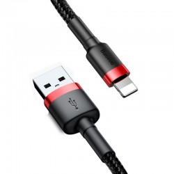 Cavo USB a Lightning Baseus Cafule 1,5A 2m (Nero+Rosso) per iphone/apple ricarica dati nylon 