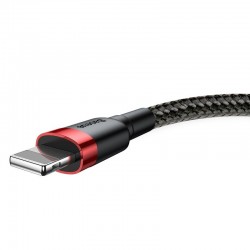 Cavo USB a Lightning Baseus Cafule 1,5A 2m (Nero+Rosso) per iphone/apple ricarica dati nylon 