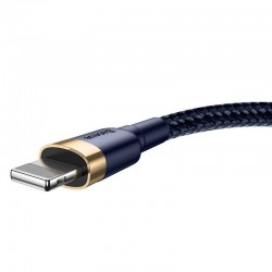 Cavo USB Lightning Baseus Cafule 2.4A 1m nylon (Oro+Blu scuro)