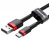 Cavo USB a Type C Baseus "Cafule" 2A 3m Nylon intrecciato (Nero+Rosso)