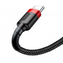 Cavo USB a Type C Baseus "Cafule" 2A 3m Nylon intrecciato (Nero+Rosso)