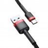 Cavo USB a type C Baseus Cafule USB-C 2A 2m (Rosso+Nero) dati e ricarica nylon