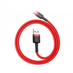 Cavo USB a Type C Baseus Cafule USB-C 3A 1m (Red) nylon ricarica e dati