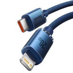 Baseus Crystal cable USB-C to Lightning, 20W, 1.2m (blue)