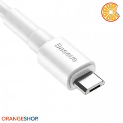 Cavo Micro USB Baseus Mini White cavo 2.4A 1 metro Bianco per samsung sony