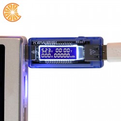 USB TESTER 3 in 1 - display Amper Volt timer mAh calcolo capacità batteria
