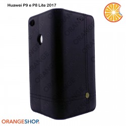 Cover a libro in simil pelle Smart prestige Huawei P8 P9 P10 Lite / Mini