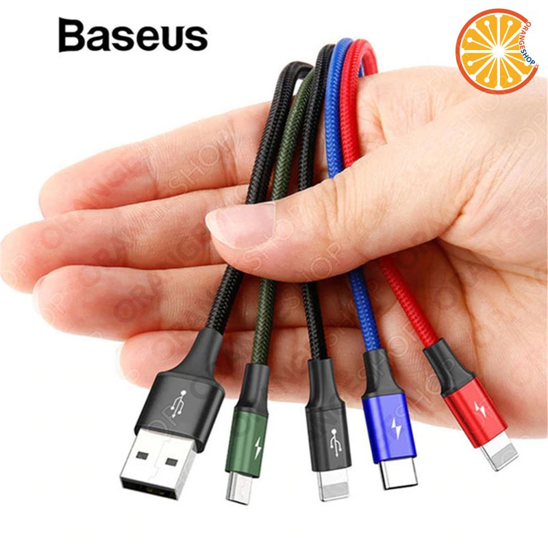 Cavo Multipresa Iphone Lightning micro usb type c Apple Samsung 4 in 1 Baseus Cavo Multipresa Iphone Lightning micro usb type c Apple Samsung 4 in 1 Baseus