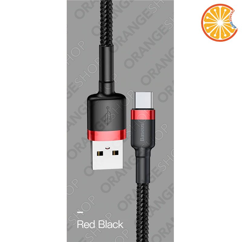 Cavo usb Type C nylon dati e ricarica veloce 3.0A Baseus samsung xiaomi oppo